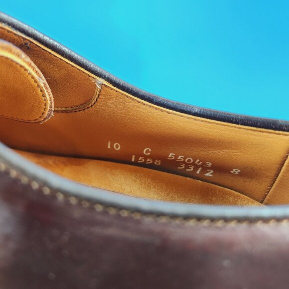 Allen Edmonds Holbrook 2002 Vtg Mens Size 10 Shoes Brown leather Blucher‎ shoes main image 5